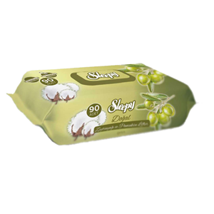 Sleepy Islak Havlu Mendil 90 Yaprak Karma (12 Li Set) Sensitive & Pamuk-Zeytinyağlı 1080 Yaprak
