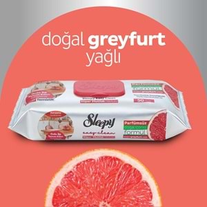 Sleepy Easy Clean Yüzey Temizlik Mutfak Havlusu-Mendili 50 Yaprak Greyfurt Yağlı (9Lu Set) 450 Yprk