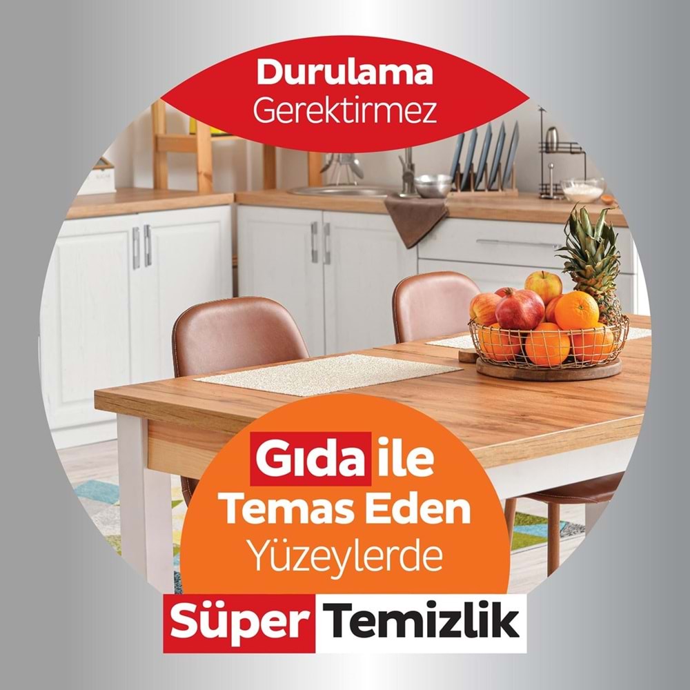 Sleepy Easy Clean Yüzey Temizlik Mutfak Havlusu-Mendili 50 Yaprak Portakal Yağlı (12Li Set) 600Yprk