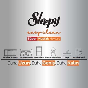 Sleepy Easy Clean Yüzey Temizlik Mutfak Havlusu-Mendili 50 Yaprak Portakal Yağlı (12Li Set) 600Yprk