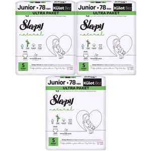 Sleepy Külot Bebek Bezi Natural Beden:5 (11-18KG) Junior 234 Adet Aylık Ultra Pk