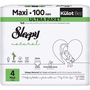 Sleepy Külot Bebek Bezi Natural Beden:4 (7-14KG) Maxi 300 Adet Ekonomik Fırsat Gross Pk
