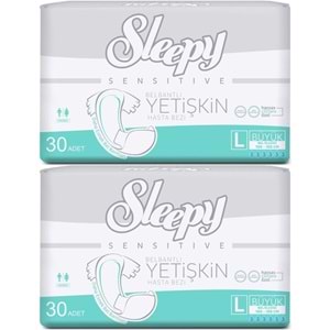Sleepy Yetişkin Hasta Bezi Bel Bantlı L - Large - Büyük 60 Adet (2PK*30)