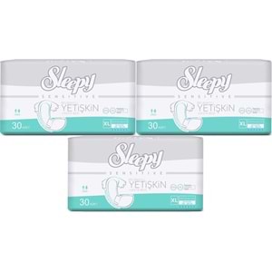 Sleepy Yetişkin Hasta Bezi Bel Bantlı XL - Extra Large - Ekstra Large 90 Adet (3PK*30)
