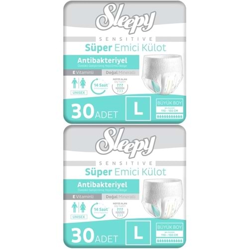 Sleepy Hasta Bezi Yetişkin Emici Külot L - Büyük - Large 60 Adet (2PK*30)