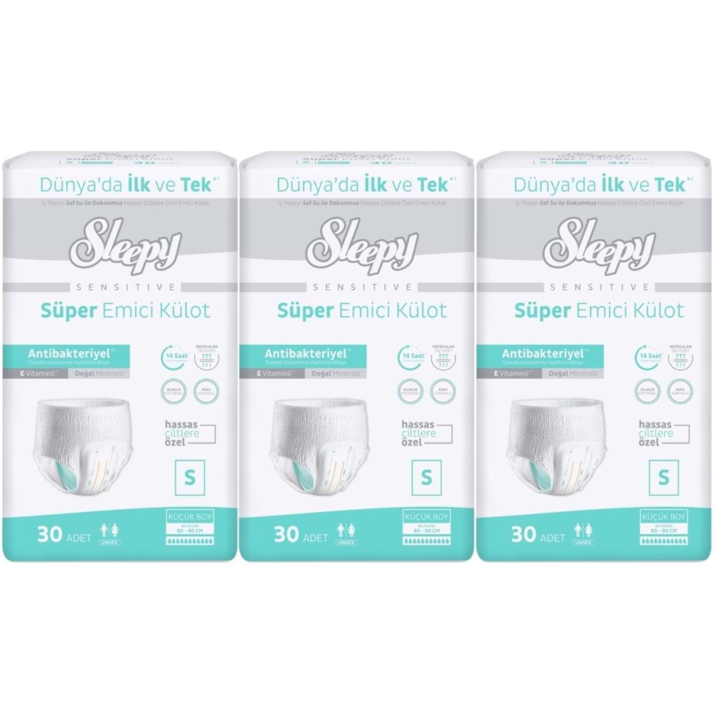 Sleepy Hasta Bezi Yetişkin Emici Külot S - Küçük - Small 90 Adet (3PK*30)