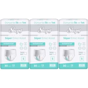 Sleepy Hasta Bezi Yetişkin Emici Külot S - Küçük - Small 90 Adet (3PK*30)