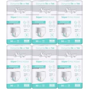 Sleepy Yetişkin Bezi Emici Külot S - Küçük - Small 180 Adet (6PK*30)