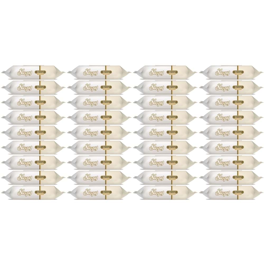 Sleepy Islak Havlu Mendil 90 Yaprak (36 Lı Set) Beyaz Sabun Kokulu Plastik Kapaklı (3240 Yaprak)