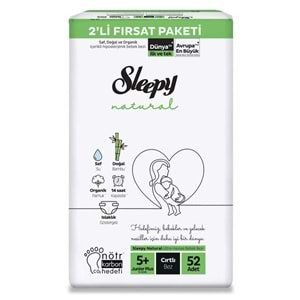 Sleepy Bebek Bezi Naturel Beden:5+ (13-20Kg) Junior Plus 312 Adet Ekstra Fırsat Pk