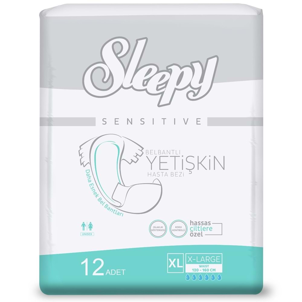 Sleepy Hasta Bezi Bel Bantlı XL-Extra Large Boy 24 Adet (2Pk*12)