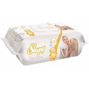 Sleepy Islak Havlu Mendil 90 Yaprak Sensitive 6 Lı Set Plastik Kapaklı