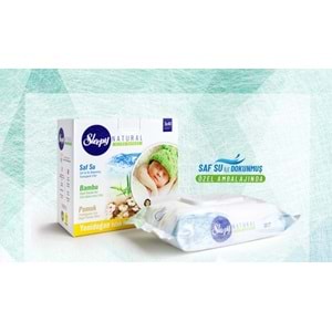 Sleepy Islak Havlu Mendil Pamuklu Yenidoğan Natural Bambu 40 Yaprak 12 Li Set+Bakım Örtüsü 2 Li Set