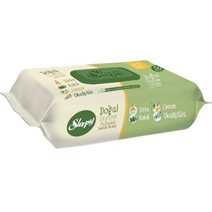 Sleepy Islak Havlu Mendil Doğal Organik Pamuklu 50 Yaprak Plastik Kapaklı (3 Lü Set) 150 Yaprak