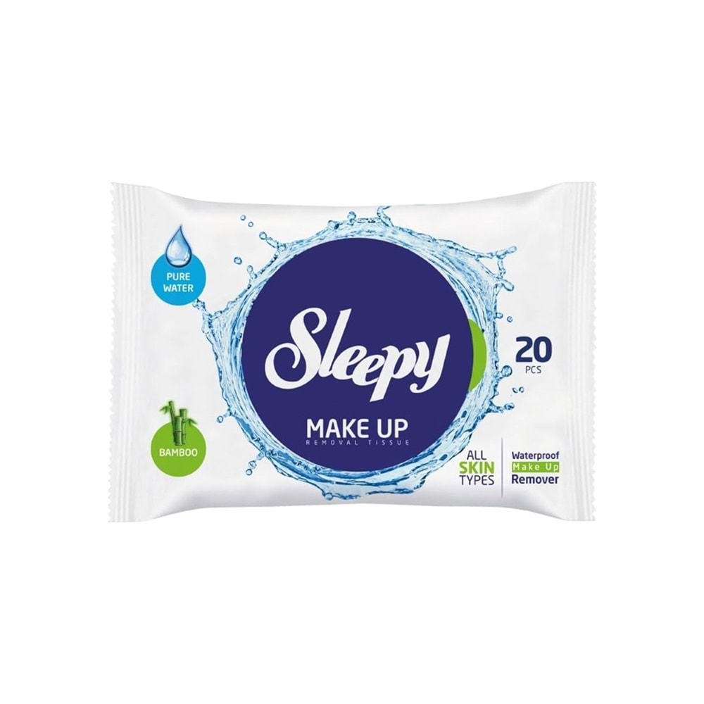 Sleepy Yüz Temizleme Havlusu Bamboo Make Up 60 Yaprak (3PK*20)