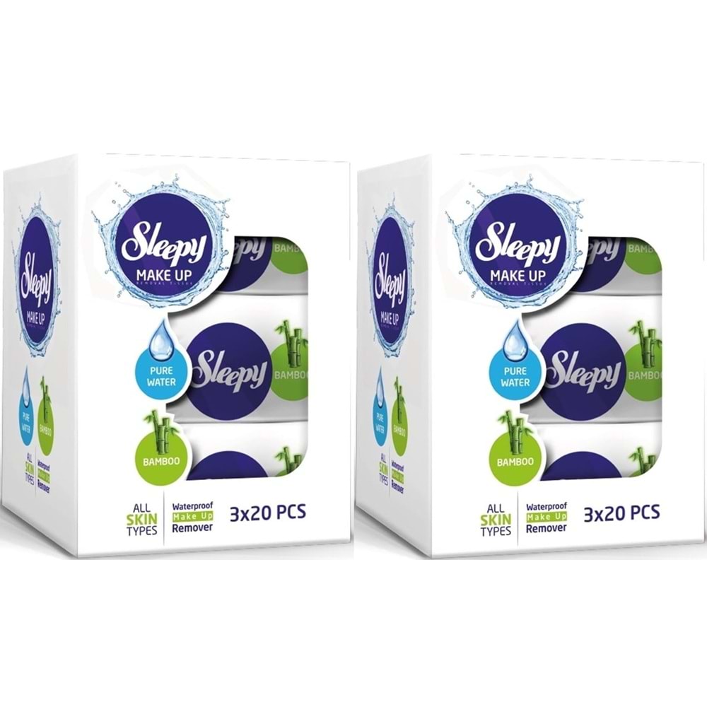 Sleepy Yüz Temizleme Havlusu Bamboo Make Up 120 Yaprak (6PK*20)