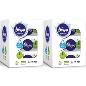 Sleepy Yüz Temizleme Havlusu Bamboo Make Up 120 Yaprak (6PK*20)