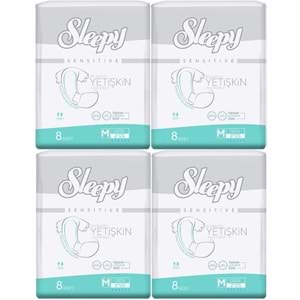 Sleepy Hasta Bezi Bel Bantlı Medium - Orta Boy 32 Adet Ekonomik Pk (4PK*8)