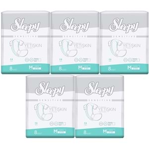 Sleepy Hasta Bezi Bel Bantlı Medium - Orta Boy 40 Adet Ekonomik Pk (5PK*8)