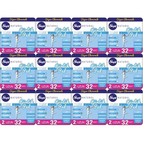 Sleepy Natural Günlük Ped Uzun 384 Adet Süper Ekonomik Pk (12PK*32)
