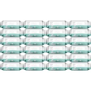 Sleepy Hasta Vücut Temizleme Islak Mendil Havlu 50 Yaprak XL 24 Lü Set