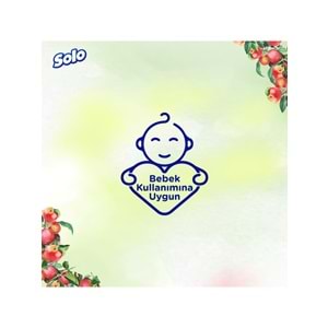 Solo Islak Havlu Mendil 50 Yaprak Elma Sirkesi & Karbonat (48 Li Set) (16PK*3) 2400 Yaprak