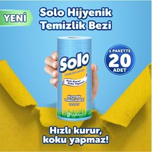 Solo Hijyenik Temizlik Bezi (İç adet 20 Li) (Kokusuz ve Hızla Kuruyan) (5 Li Set)