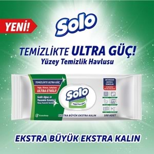 Solo Yüzey Temizlik Havlusu - Mendili 100 Yaprak Sedir Ağacı & Yasemin Esintisi (4 Lü Set) 400 Yprk