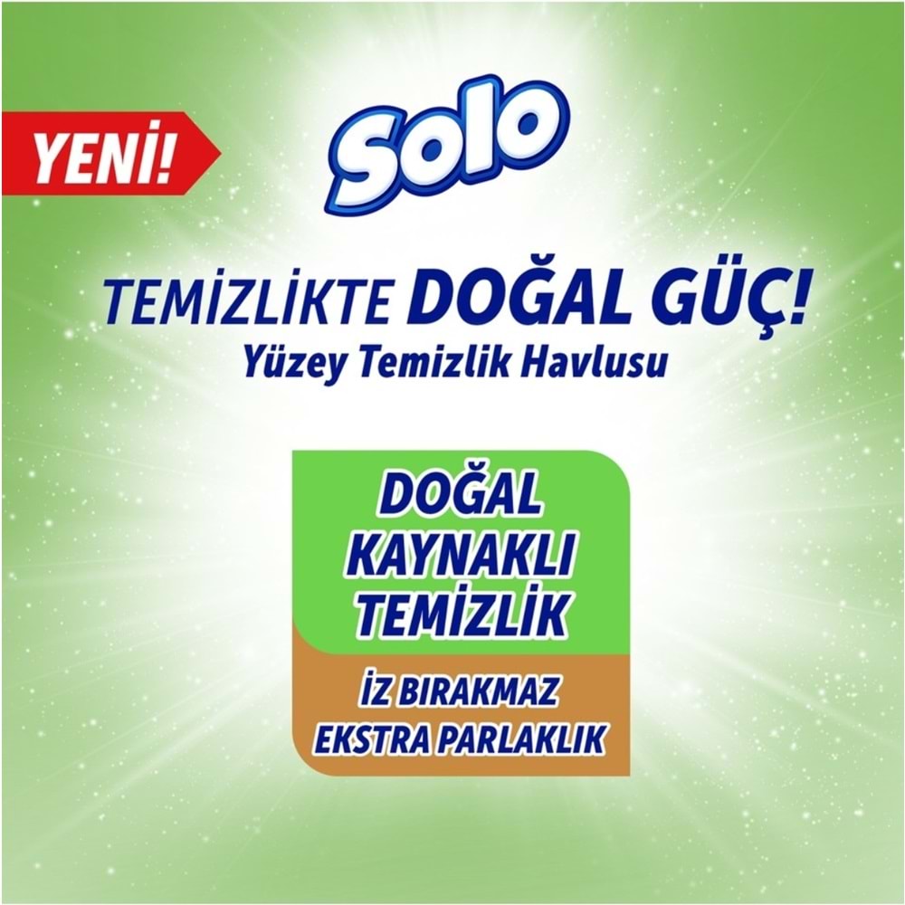 Solo Yüzey Temizlik Havlusu (Beyaz Sabun/Sedir/Okaliptus/Limon) (Karma 8 Li Set) 800 Yaprak