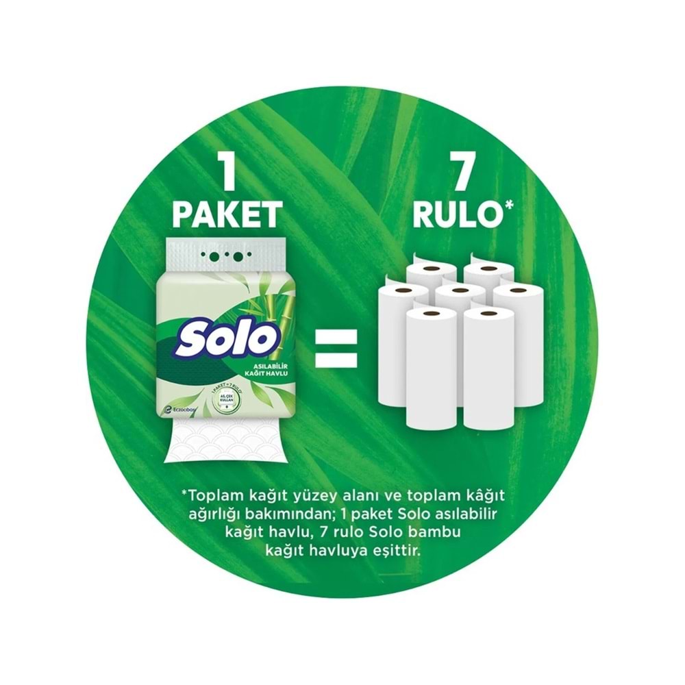 Solo Asılabilir Kağıt Havlu (Hijyenik ve Pratik Kullanım İçin Uygun) (3 Lü Set)
