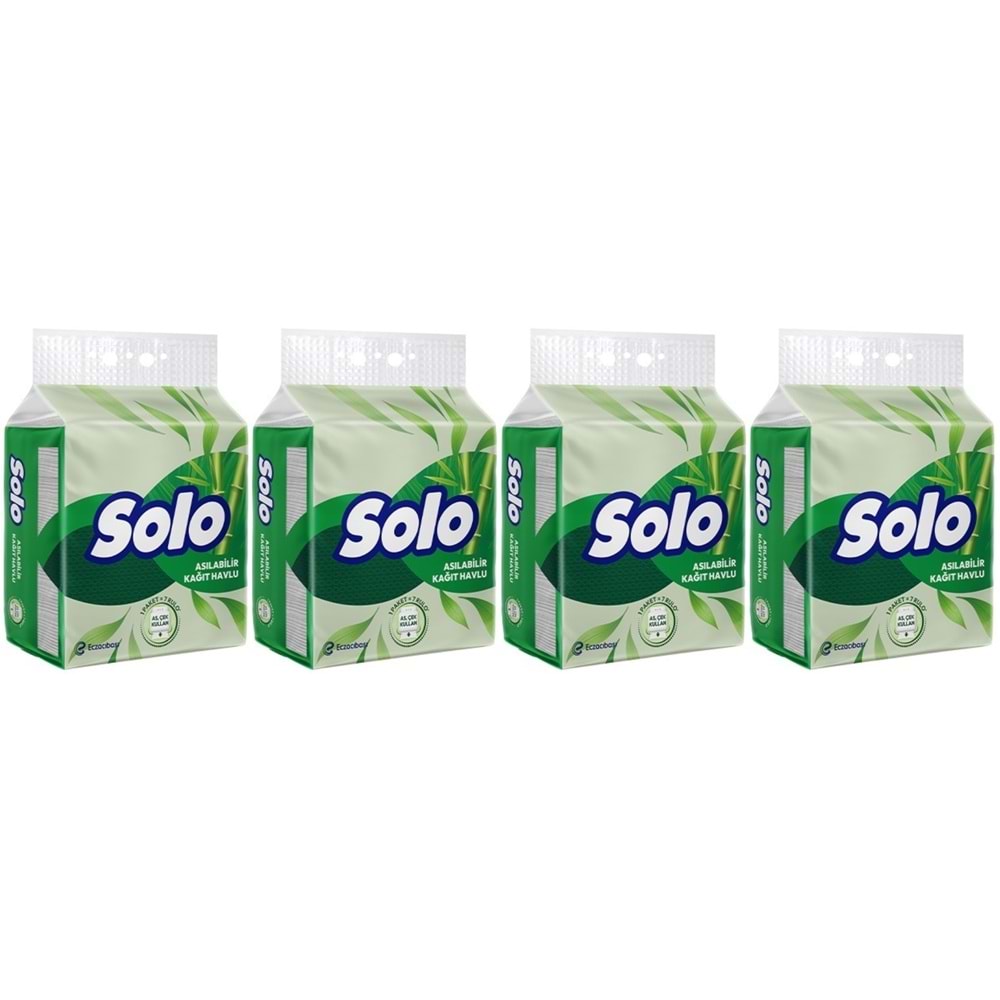 Solo Asılabilir Kağıt Havlu (Hijyenik ve Pratik Kullanım İçin Uygun) (4 Lü Set)