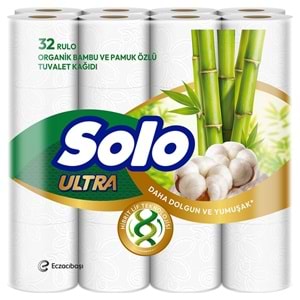 Solo Avantaj Set Ultra Kağıt Havlu 12 Li Rulo + 32 Rulo Tuvalet Kağıdı Organik Bambu ve Pamuk Özlü