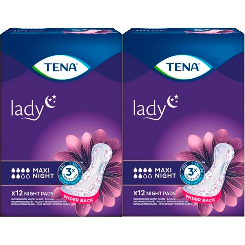 Tena Mesane Pedi Lady Maxi Night 24 Adet (2PK*12)