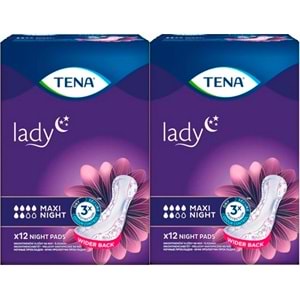 Tena Mesane Pedi Lady Maxi Night 24 Adet (2PK*12)