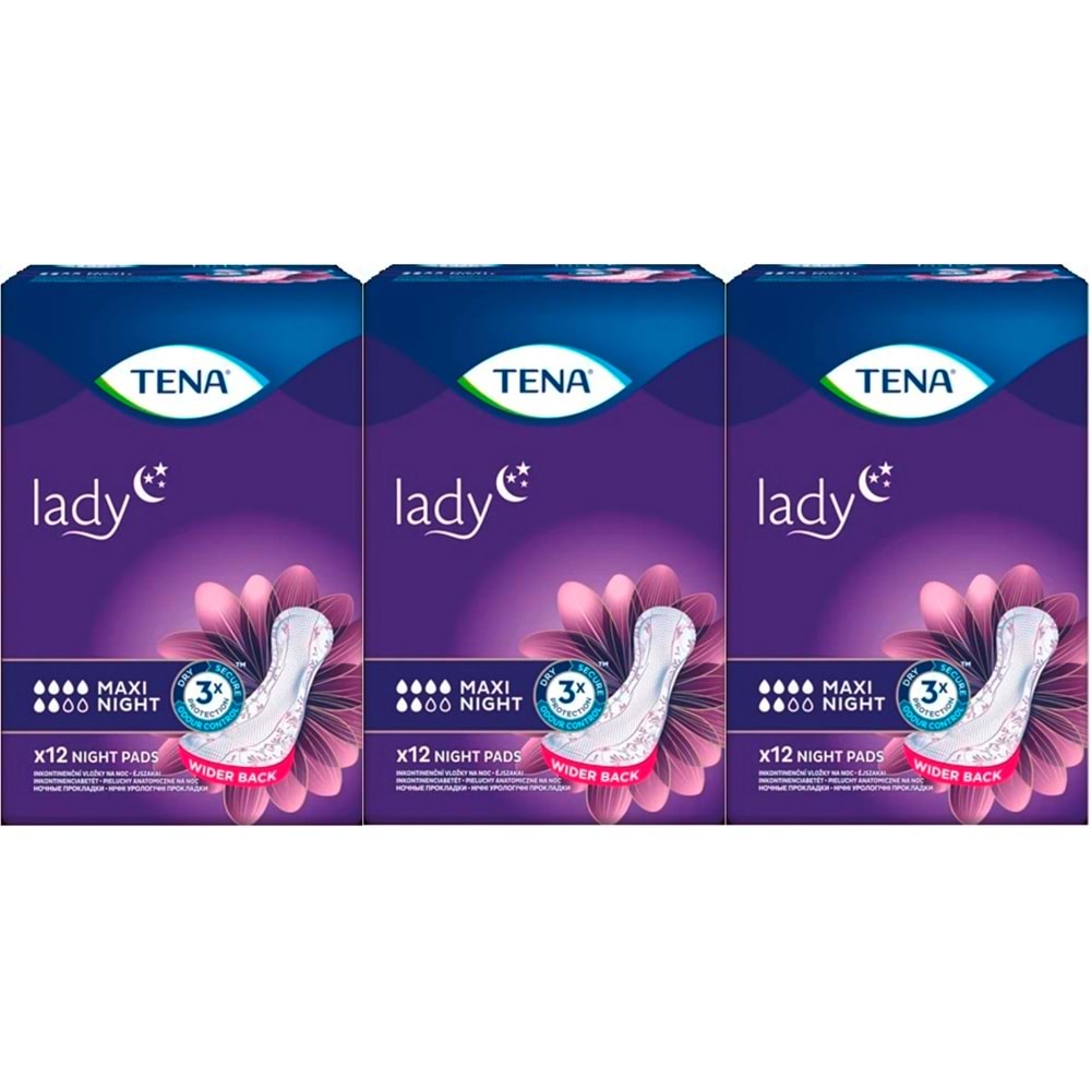 Tena Mesane Pedi Lady Maxi Night 36 Adet (3PK*12)