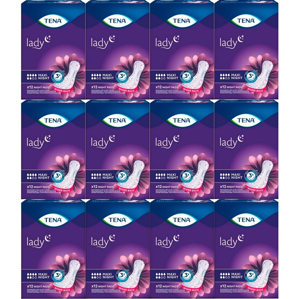 Tena Mesane Pedi Lady Maxi Night 144 Adet (12PK*12)