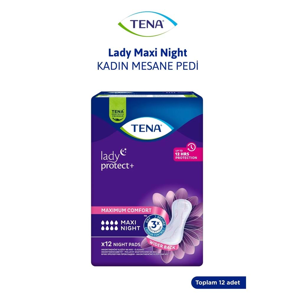 Tena Lady Protect Mesane Pedi Maxi Night Geceye Özel 60 Adet