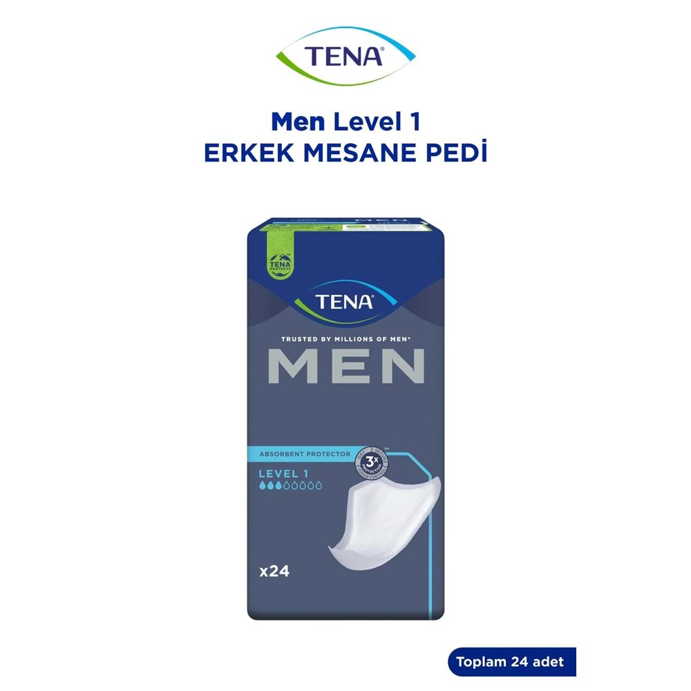 Tena Men Emici Koruma Level 1 Erkek Mesane Pedi 96 Adet