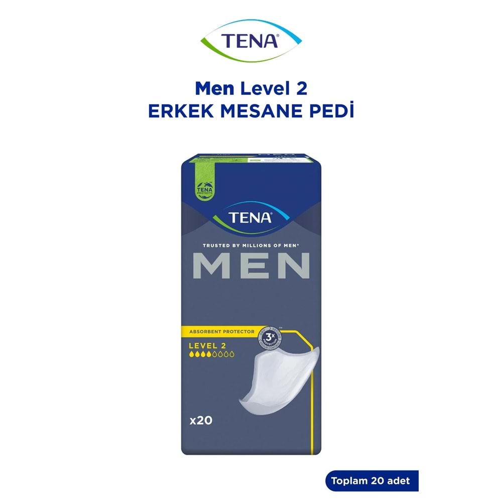 Tena Men Emici Koruma Level 2 Erkek Mesane Pedi 80 Adet
