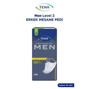 Tena Men Emici Koruma Level 2 Erkek Mesane Pedi 80 Adet