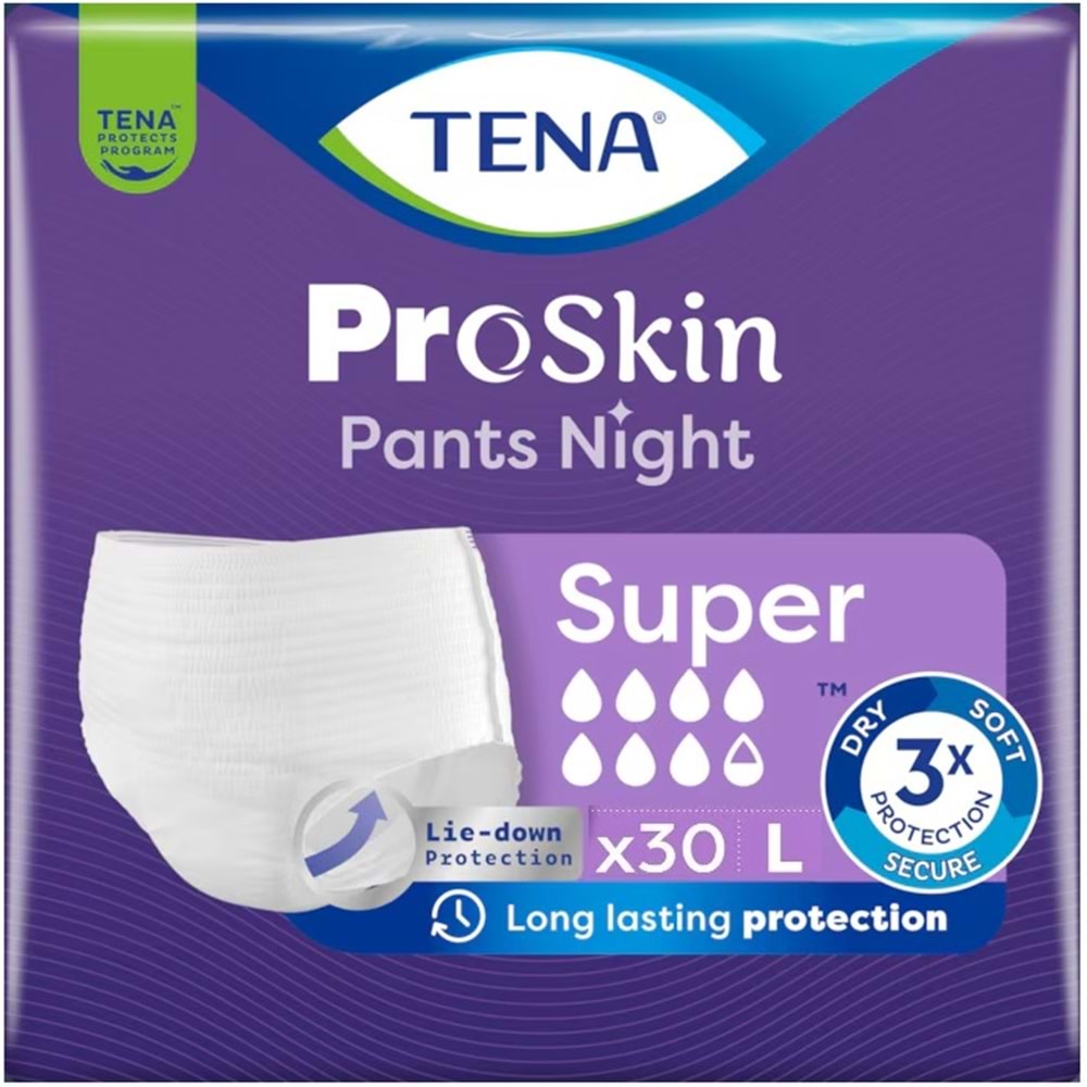 Tena Proskin Pants Süper Night Gece Emici Külot Yetişkin Bezi L - Büyük - Large 60 Adet
