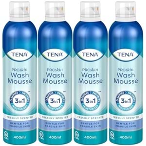Tena Proskin Vücut Temizleme Köpüğü 400 ML (3 in 1 Arada) (4 Lü Set)