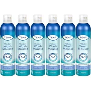 Tena Proskin Vücut Temizleme Köpüğü 400 ML (3 in 1 Arada) (6 Lı Set)