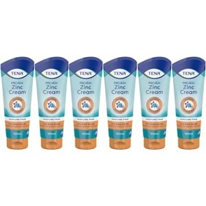 Tena Proskin Çinko Krem 100 ML (Yatan hastalar için Koruyucu - Onarıcı) (6 Lı Set)