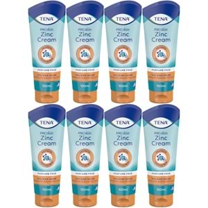 Tena Proskin Çinko Krem 100 ML (Yatan hastalar için Koruyucu - Onarıcı) (8 Li Set)