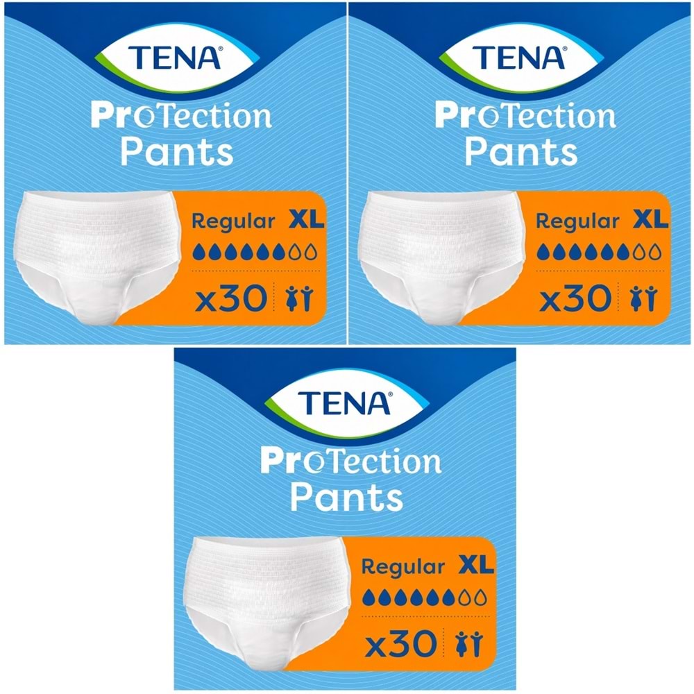 Tena ProTection Pants Regular Emici Külot Yetişkin Bezi XL - Ekstra Büyük - Extra Large 90 Adet