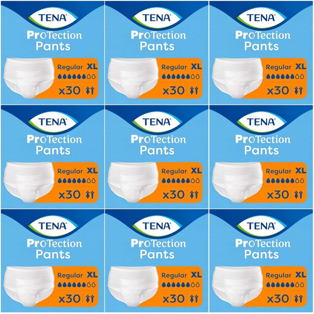 Tena ProTection Pants Regular Emici Külot Yetişkin Bezi XL - Ekstra Büyük - Extra Large 270 Adet