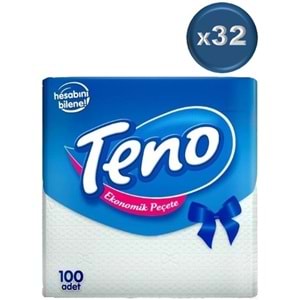 Teno Peçete 100 Lü Pk 32 Li Set (1 Koli)