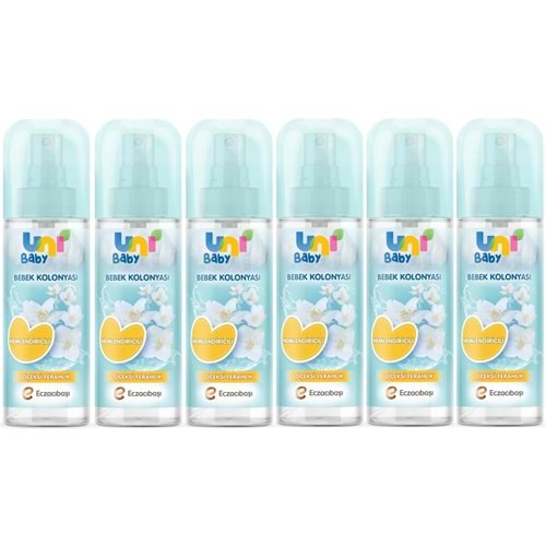 Uni Baby Bebek Kolonyası 150ML Nemlendiricili/Çiçeksi Ferahlık (6 Lı Set)