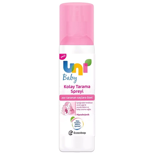 Uni Baby Kolay Saç Tarama Spreyi 200ML (Yeni) Zor Taranan Saçlara Özel (12 Li Set)